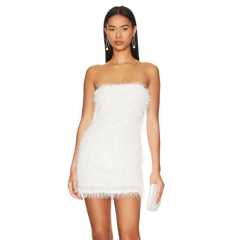 Show Me Your MuMu White Strapless Dress